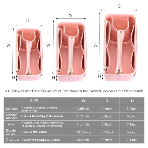 LAST 1! Purse Organizer/Protector/Shaper in “Brush Pink”w/CUPHOLDER! Size Medium - Picture 3 of 5